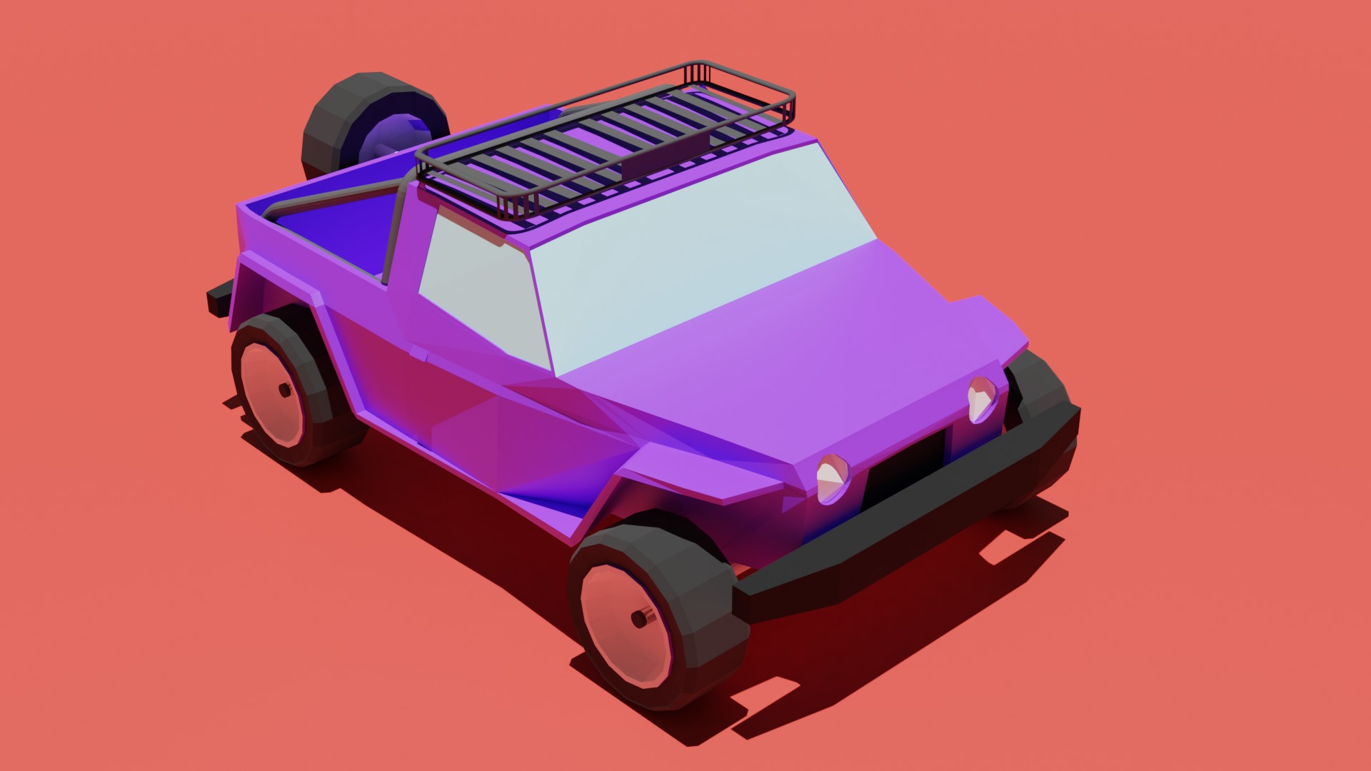 Low poly jeep preview image 1